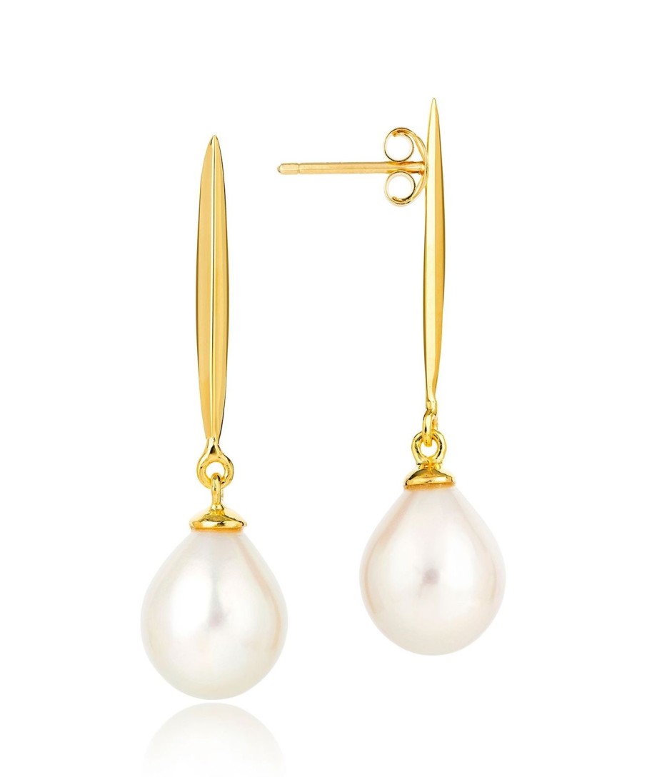 Clearance Claudia Bradby Coco Epee Pearl Drops Gold Plate