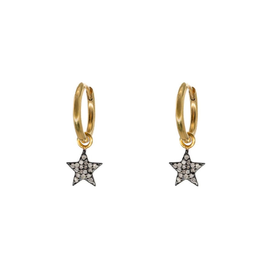 Clearance Kirstie Le Marque Diamond Star Hoops