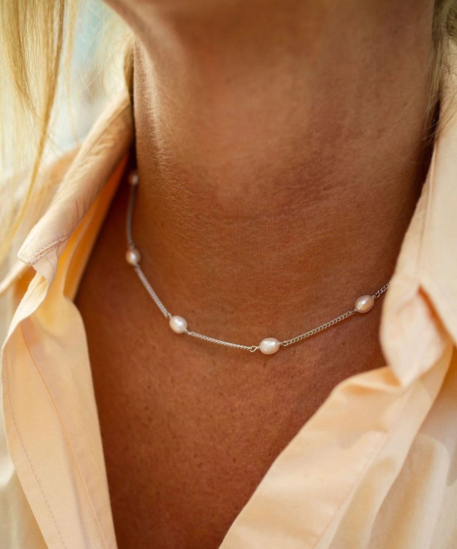 Hot Claudia Bradby Favourite Pearl & Chain Necklace