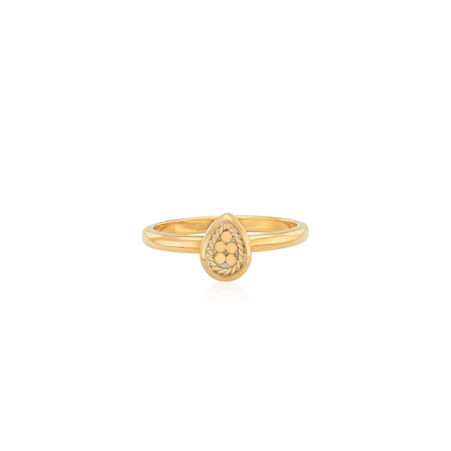 Clearance Anna Beck Teardrop Stacking Ring Gold