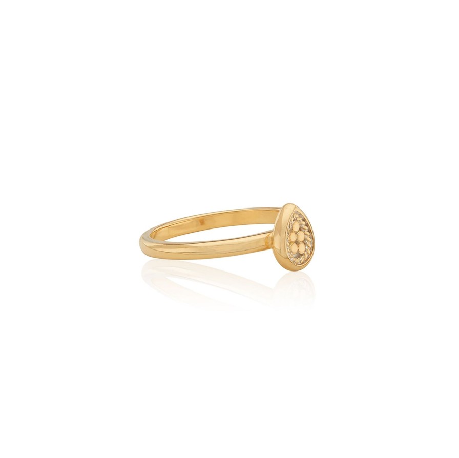 Clearance Anna Beck Teardrop Stacking Ring Gold