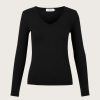 Best Not Shy Vanda Ls V-Neck Tee Black