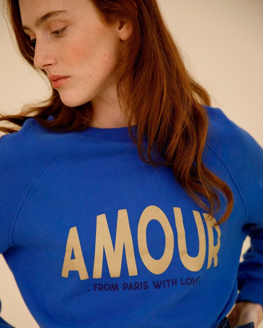 Wholesale Emile & Ida Zamour Amour Sweatshirt Sapphire