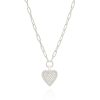 New Anna Beck Medium Heart Personalised Necklace - Silver