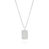 Clearance Anna Beck Personalised Rectangular Necklace Silver