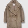 Best Rino & Pelle Jeanette Double Breasted Coat Taupe