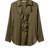 Best Mos Mosh Mmjelena Voile Shirt Burnt Olive