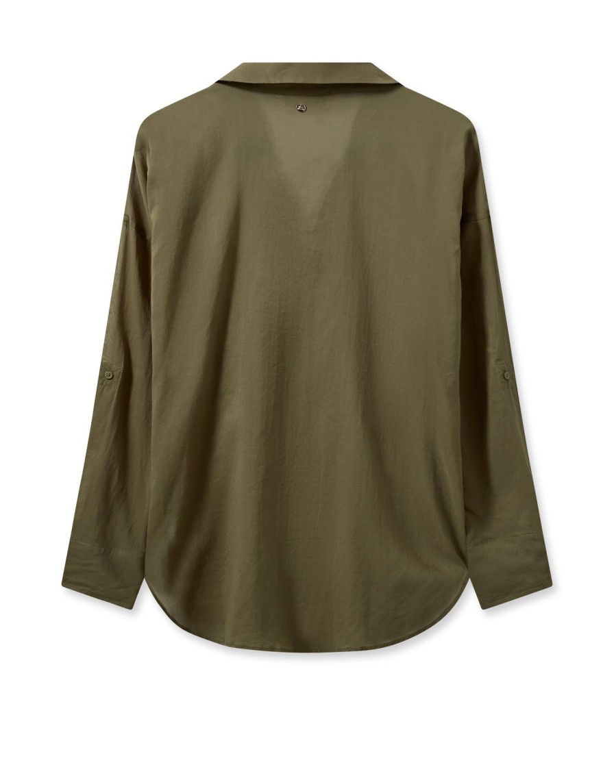 Best Mos Mosh Mmjelena Voile Shirt Burnt Olive