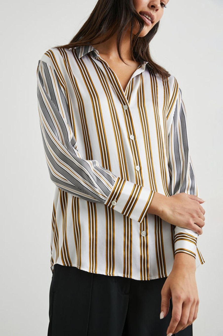 Wholesale Rails Dorian Shirt Bronze Mix Stripe