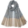 New Somerville Scarves Pashmina Bonny Natural Blue