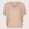 Online Not Shy Nya V-Neck Tee Beige