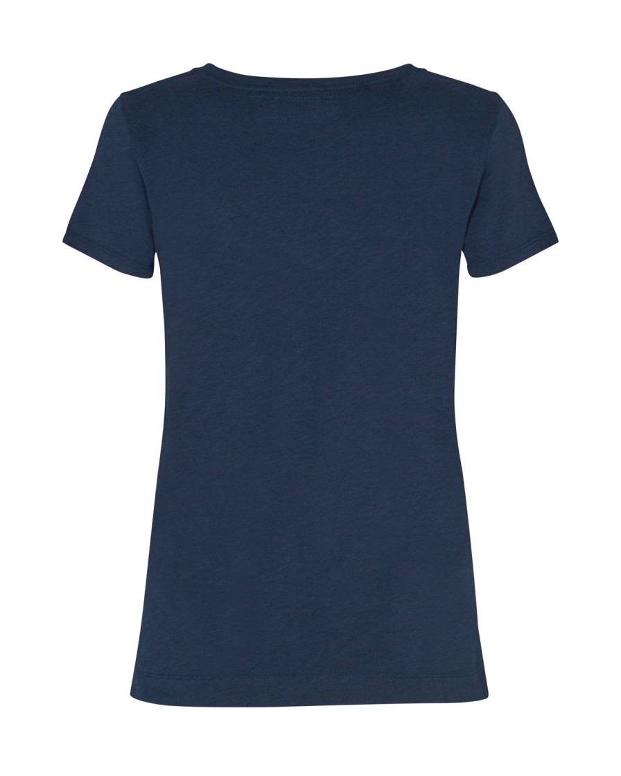 Best Mos Mosh Mmarden Organic V-Ss Tee Navy