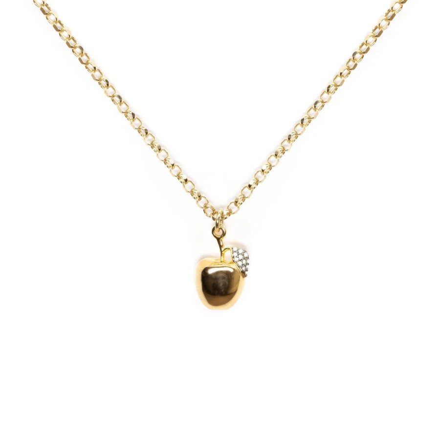 Online Kirstie Le Marque Diamond & Golden Apple Necklace