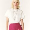 Clearance ba&sh Rosie T-Shirt Ecru