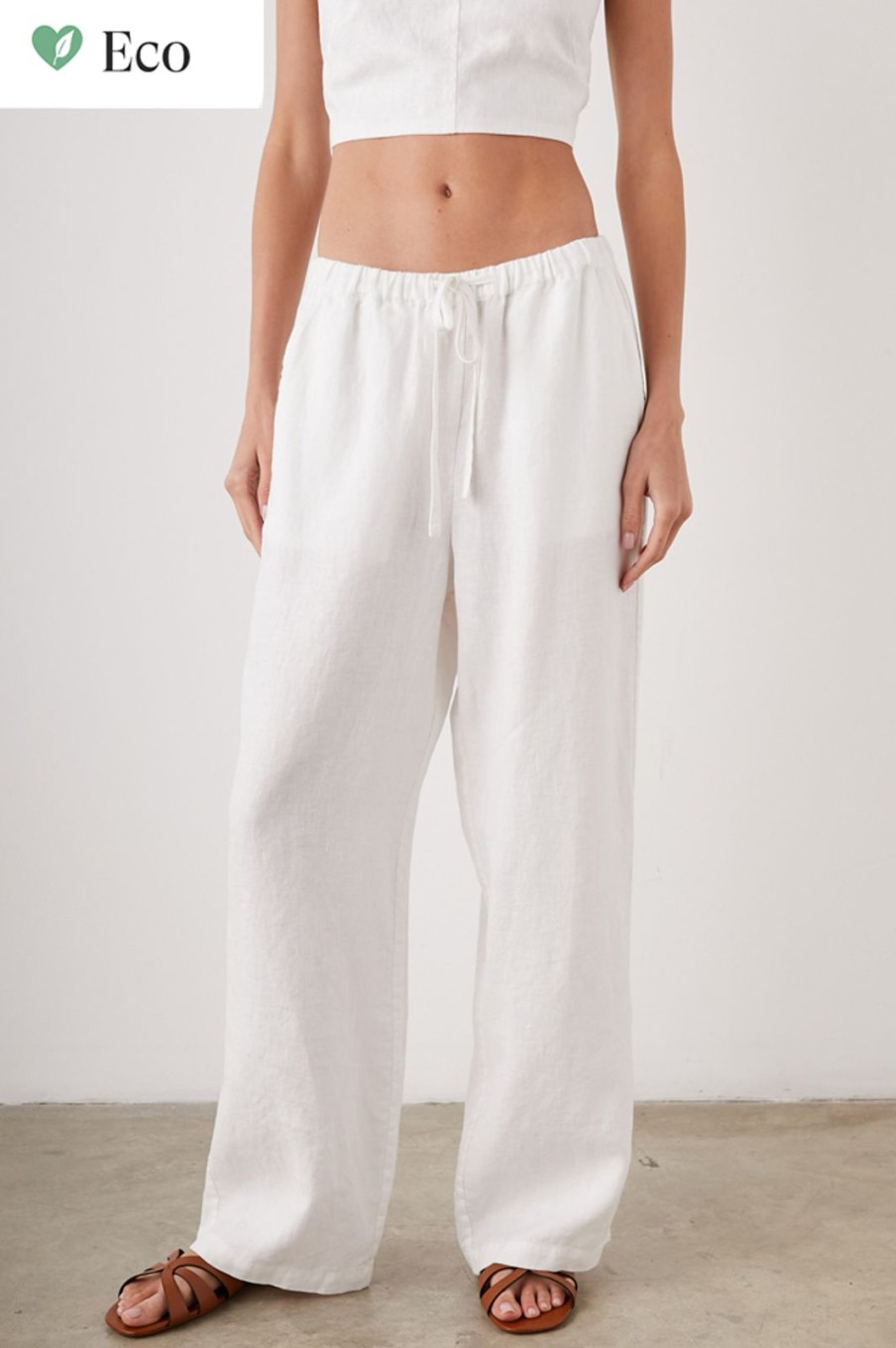 Wholesale Rails Emmie Linen Trousers White