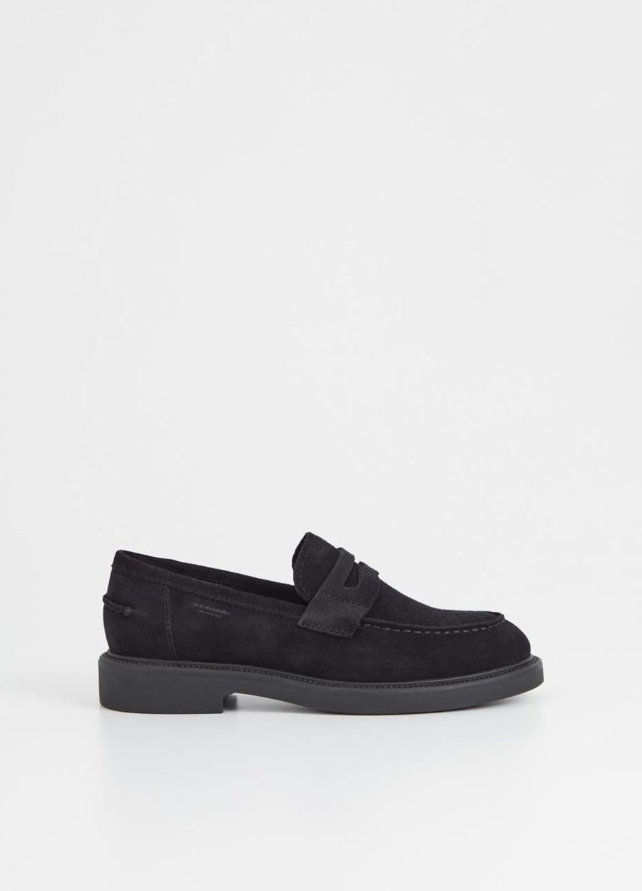 New Vagabond Alex W Suede Loafer Black