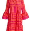 Best Devotion Twins Ella Midi Dress Neon Orange/Fuscia