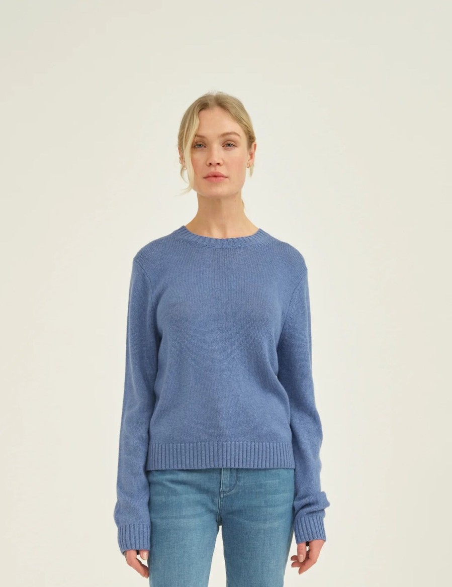 Hot Pieszak Manilla Crew Neck Indigo Blue