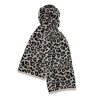 Online Somerville Scarves Leopard Cashmere Scarf Black/Camel