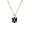 Hot Kirstie Le Marque Diamond & Black Enamel Chunky Lock Necklace