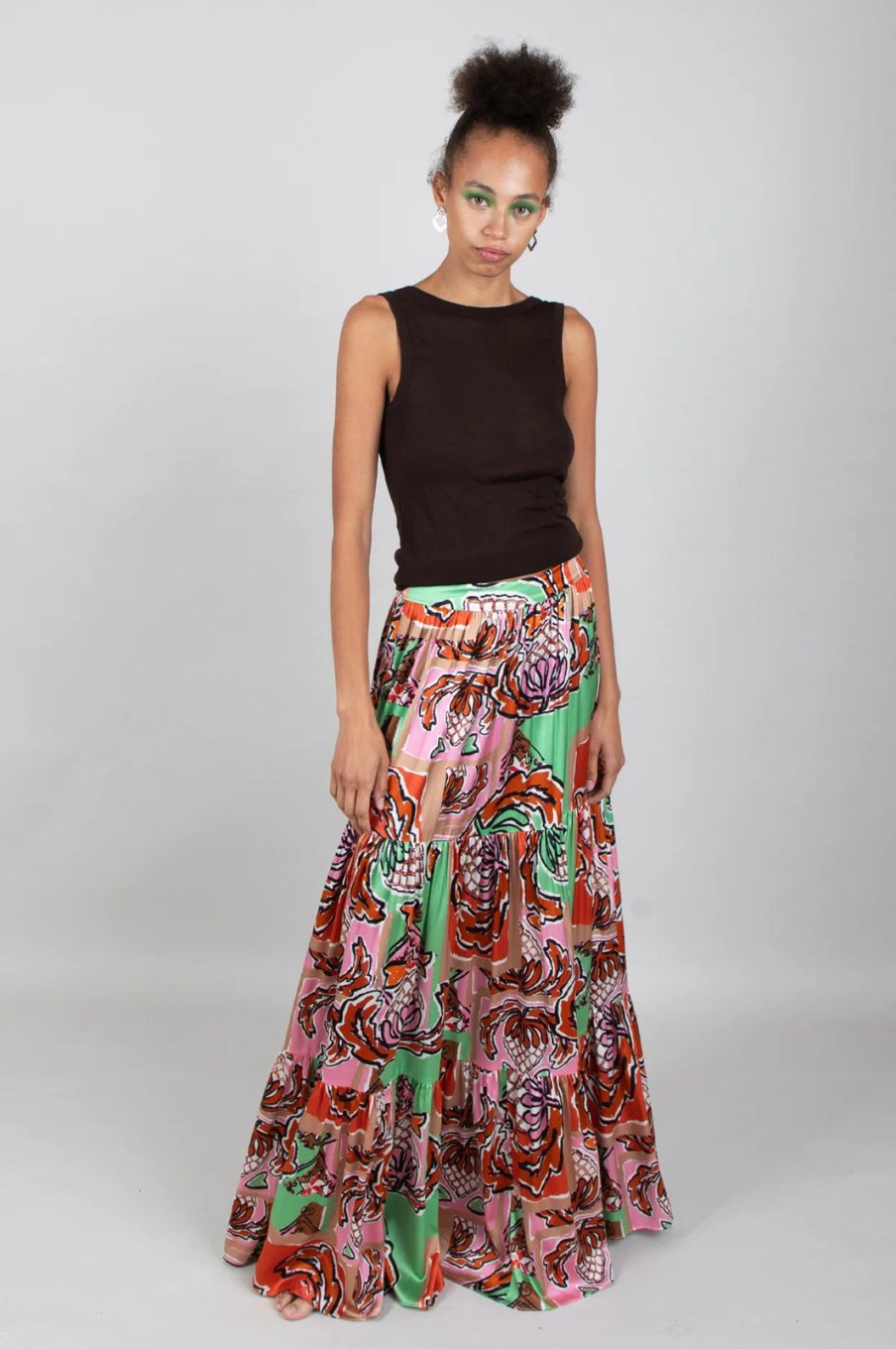 Clearance Jessica Russell Flint Tiered Maxi Skirt Calliope