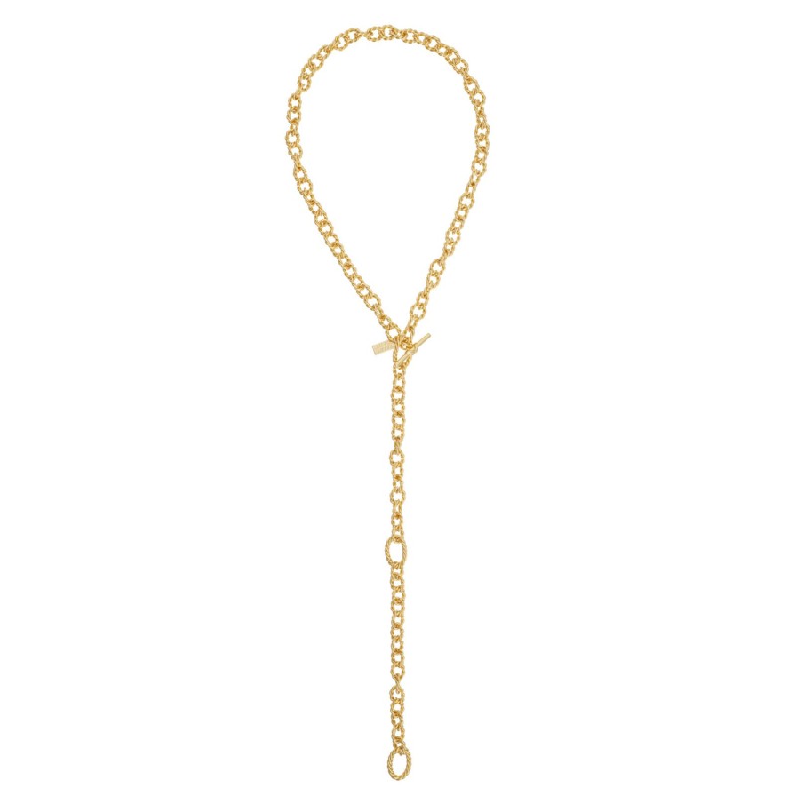 New Talis Chains Twist Chain Lariat Gold