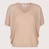 New Not Shy Nya V-Neck Tee Beige