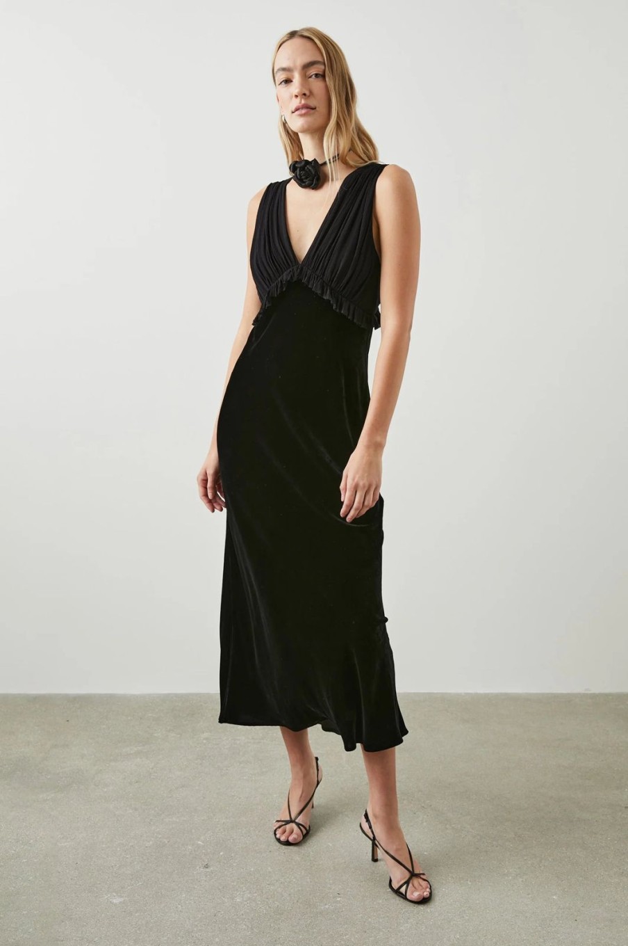 Clearance Rails Gilda Dress Black Velvet