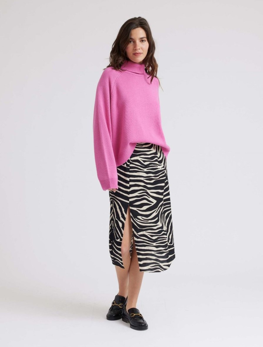 Hot Idano Hariette Skirt Ecru Zebra