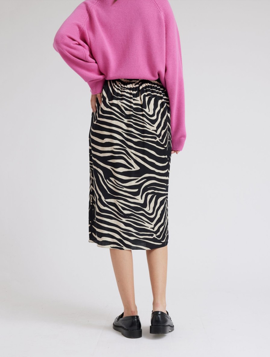 Hot Idano Hariette Skirt Ecru Zebra