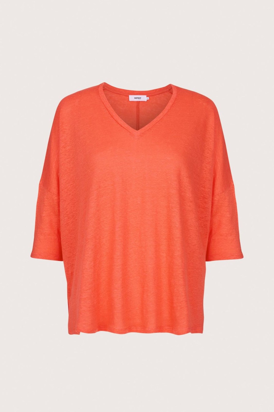 Hot Not Shy Emilie T-Shirt Coral