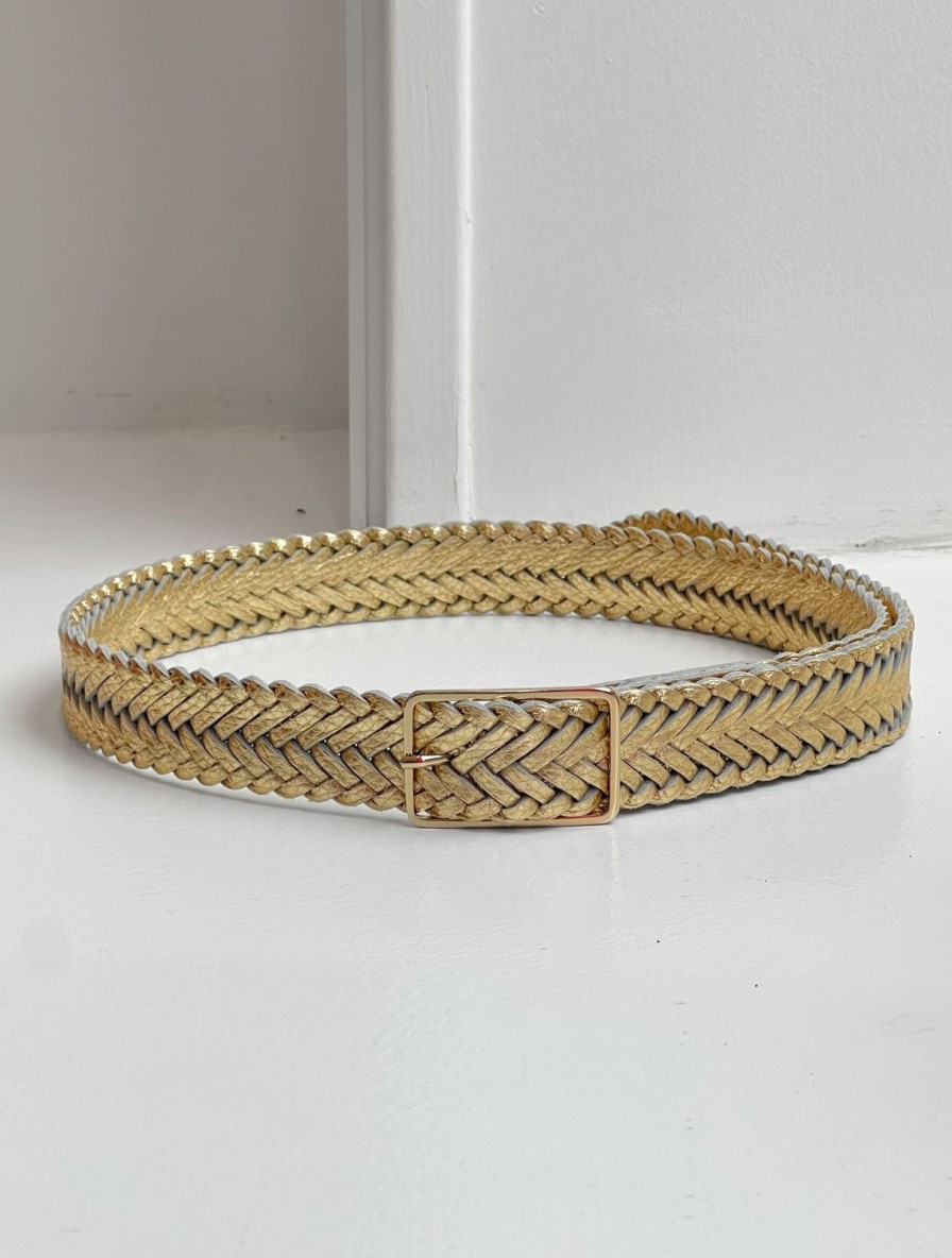 Hot Abro Gold Plaited Belt