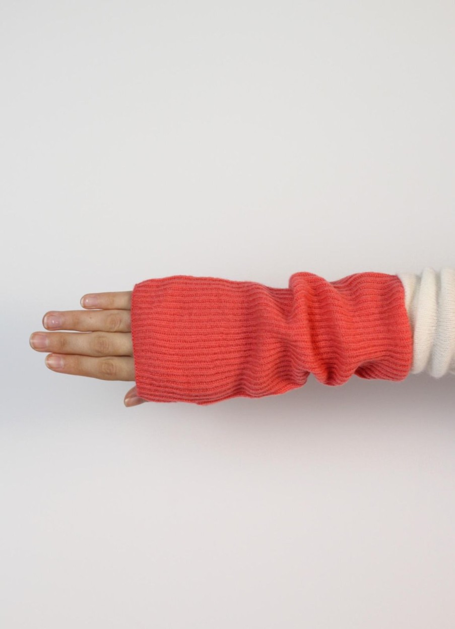 Wholesale Sass & Edge Glenlivet Cashmere Wrist Warmer Coral