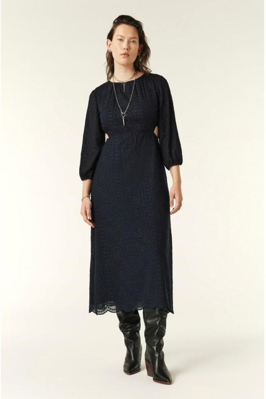 Online ba&sh Bettina Dress Navy