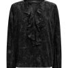 Best Mos Mosh Mmleta Velvet Shirt Black