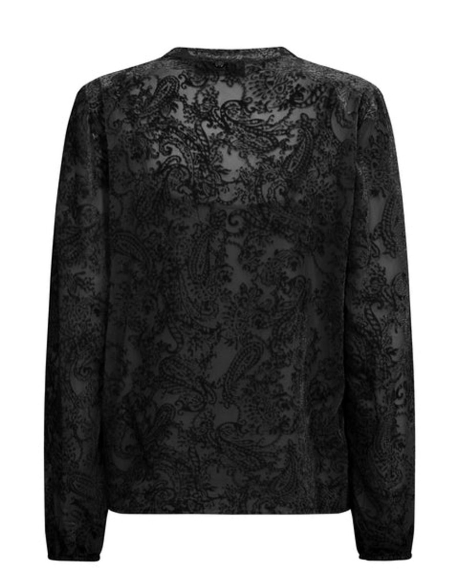 Best Mos Mosh Mmleta Velvet Shirt Black