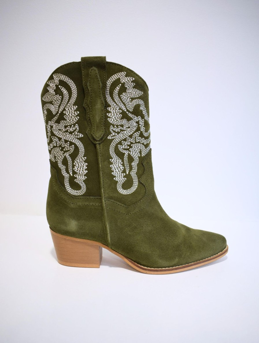 Best DWRS Brady Suede Western Boot Army