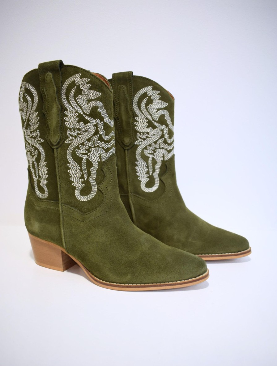 Best DWRS Brady Suede Western Boot Army