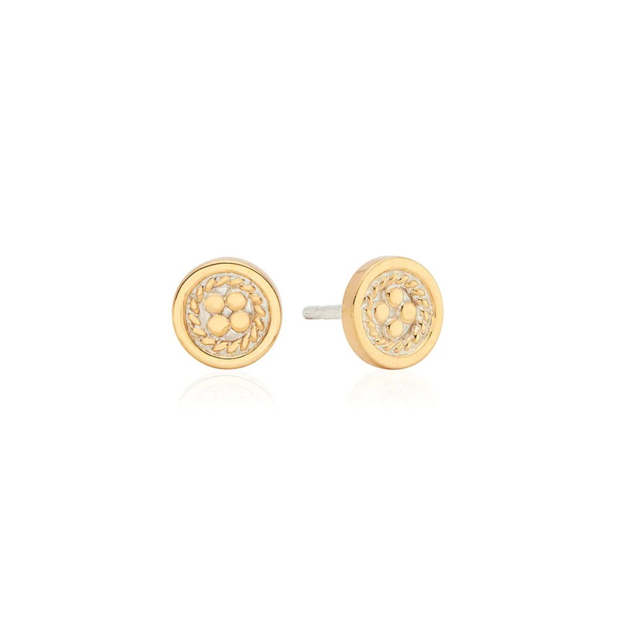 Online Anna Beck Classic Smooth Border Mini Stud Earrings Gold