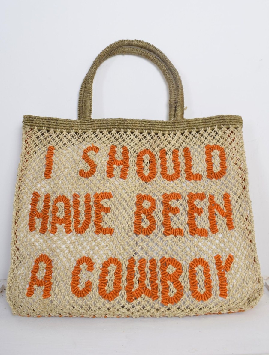 Best the Jacksons I Should Have Been A Cowboy Bag Natural/Orange Large