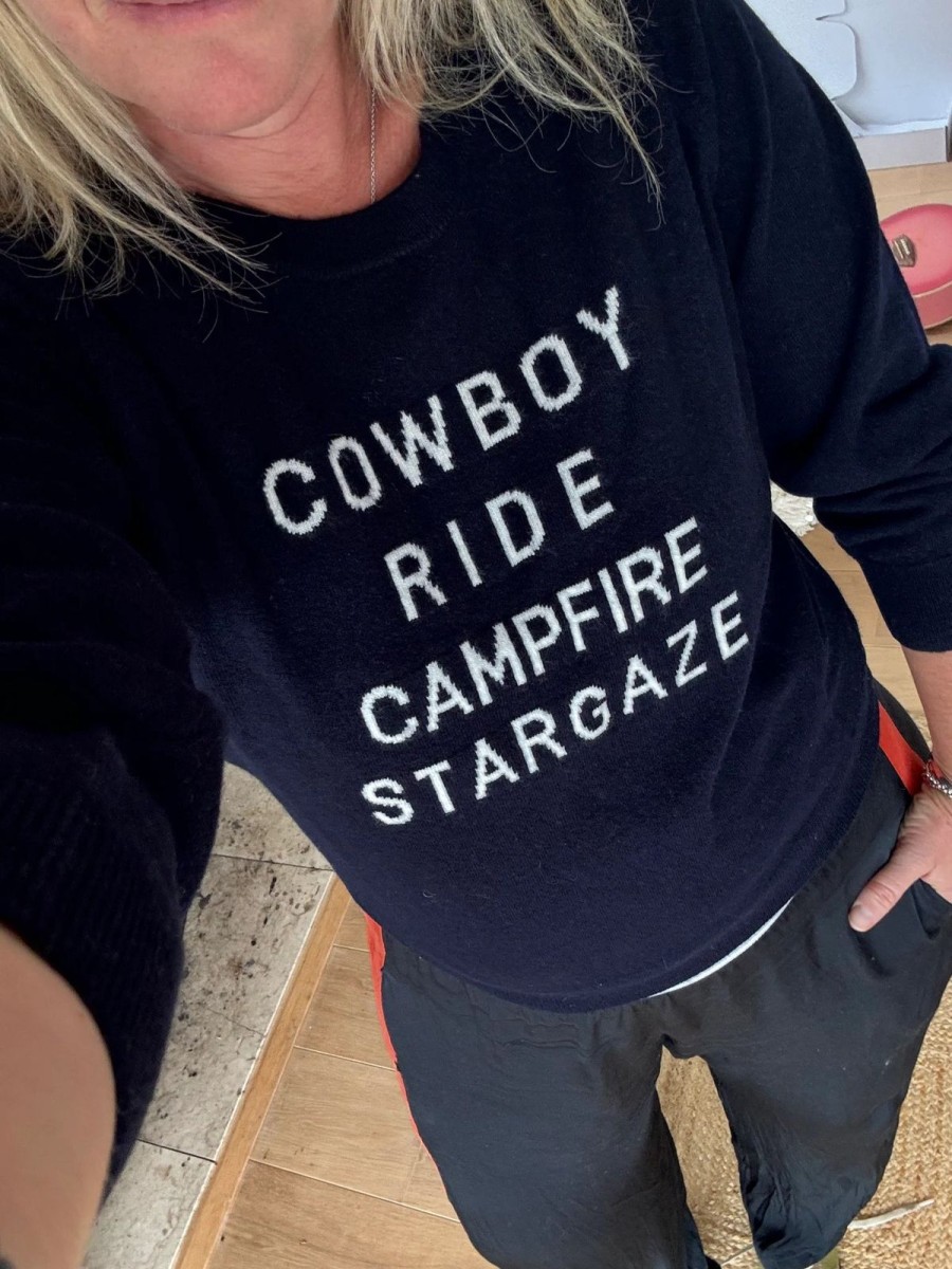 Clearance Tabitha Webb Cowboy Ride Campfire Stargaze Navy