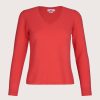 Wholesale Not Shy Penelope V-Neck Jumper Coral