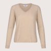 Wholesale Not Shy Penelope V-Neck Jumper Beige Chine