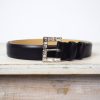 Best Abro Medium Belt Leather Black Jewelled