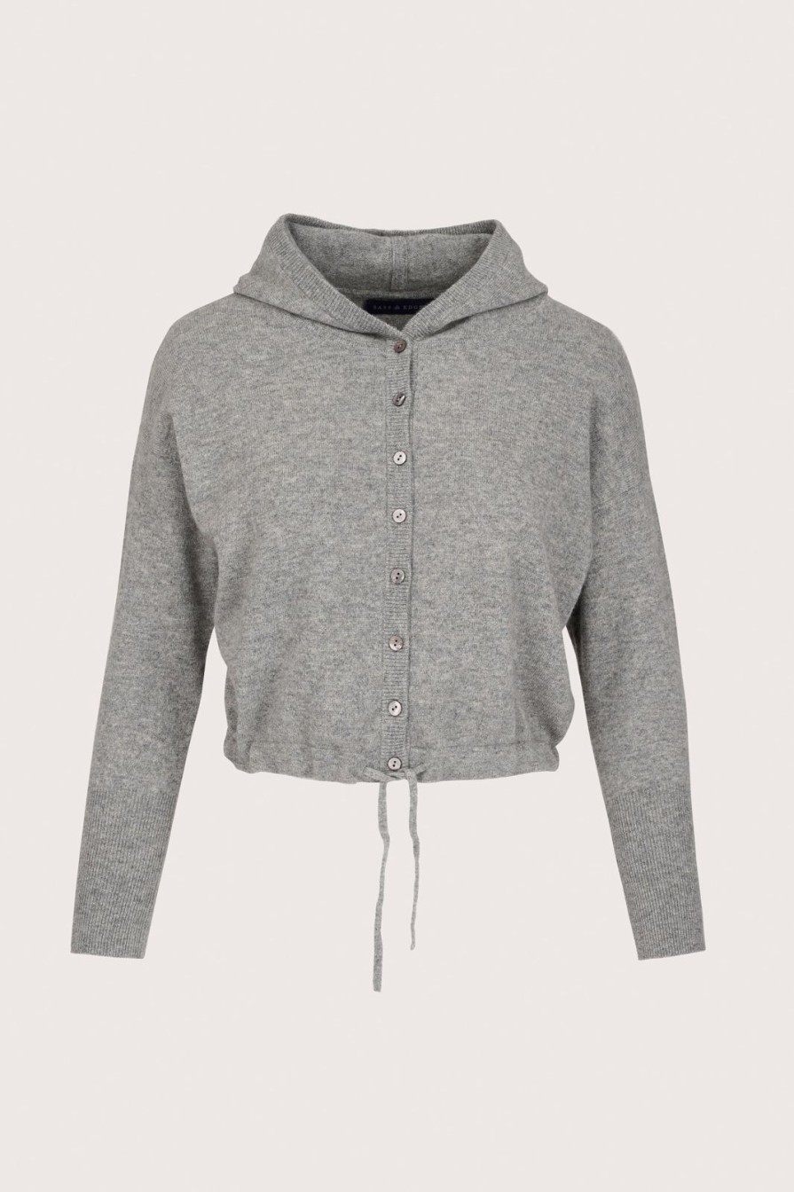 Clearance Sass & Edge Alnwick Boxy Hoodie Mid Grey