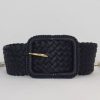 Online Abro Luna Wide Plaited Belt Navy