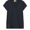 New Mos Mosh Mmtulli V-Ss Tee Salute Navy