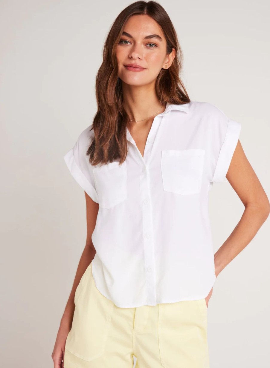 Best bella dahl Twin Pocket Ss Shirt White