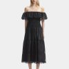 New self-portrait Black Cotton Midi Dress