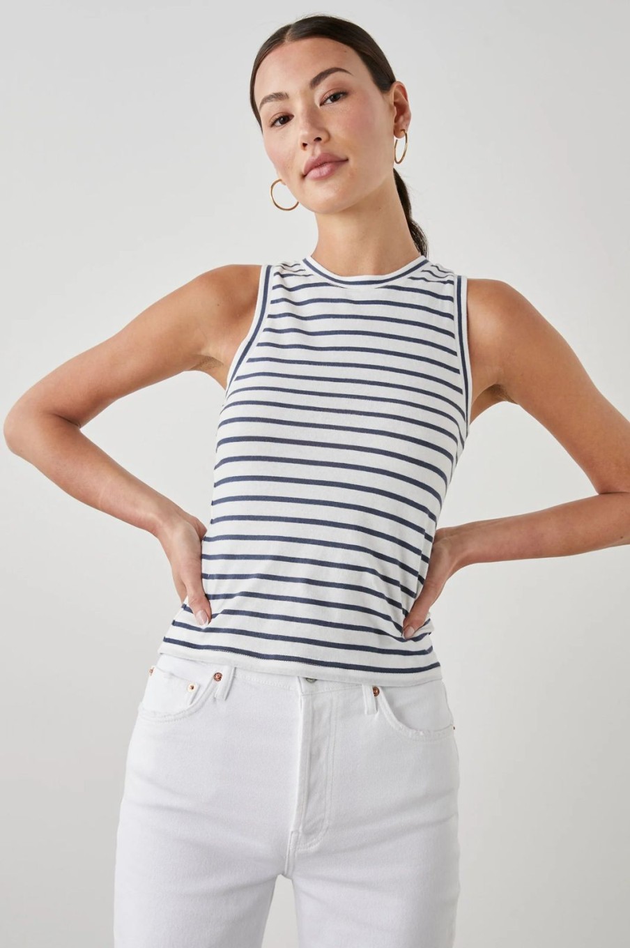 Clearance Rails Racer Tank Sailor Stripe Navy